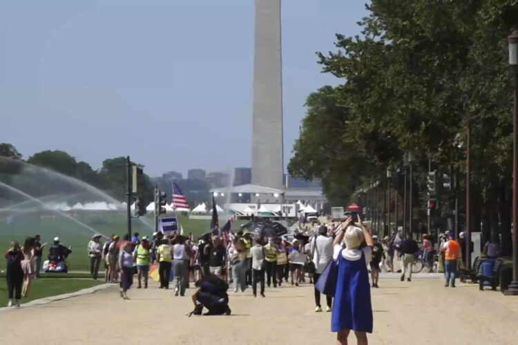 160-mile march for democracy arrives in Washington from Philadelphia